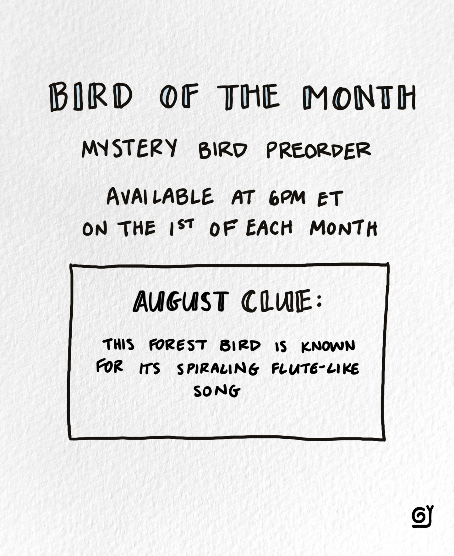 August Bird of the Month