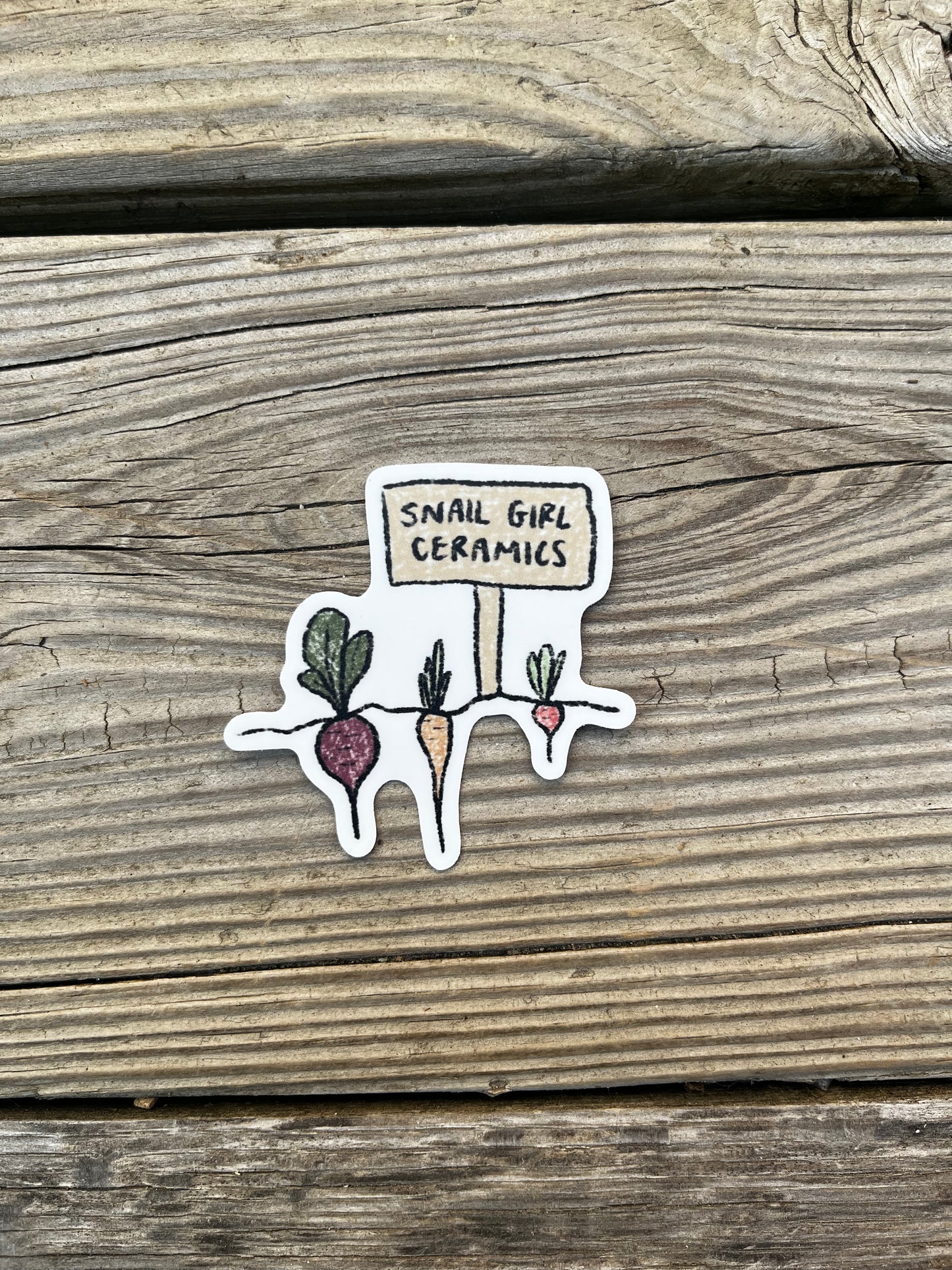 Snail Girl Garden Sticker