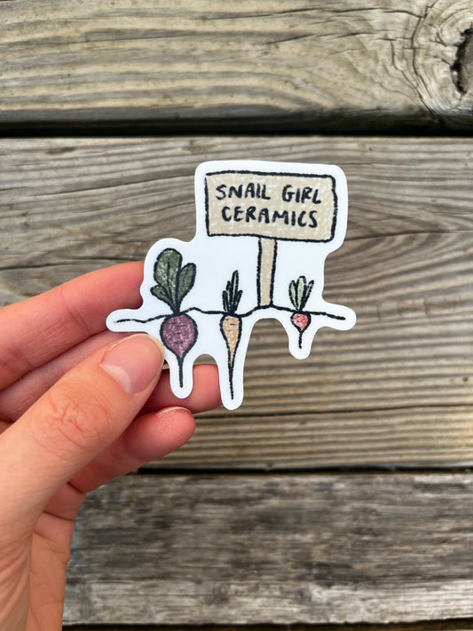 Snail Girl Garden Sticker